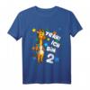 Kinder Geburtstagsshirt 2. Jahre Mädchen und Junge mit Giraffenmotiv - Perfektes Geschenk für den 2. Geburtstag