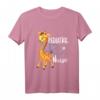 Giraffe Kinder T-Shirt mit Stethoskop - Niedliches Tiermotiv für Krankenschwestern und Kinder, klassisch geschnitten