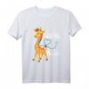 Giraffe Kinder T-Shirt mit Stethoskop - Niedliches Tiermotiv für Krankenschwestern und Kinder, klassisch geschnitten