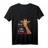 Damen Giraffe Brille Just A Girl Who Loves Giraffes T-Shirt - Perfektes Geschenk für Tierliebhaberinnen, Zoo- und Safari-Fans