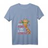Damen Giraffe Brille Just A Girl Who Loves Giraffes T-Shirt - Perfektes Geschenk für Tierliebhaberinnen, Zoo- und Safari-Fans