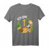 Kinder 1. Geburtstag T-Shirt mit Dschungel-Tieren – Niedliches Geburtstagsgeschenk für Einjährige, Jungen & Mädchen, perfekt für die Dschungel Party
