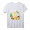 Kinder 1. Geburtstag T-Shirt mit Dschungel-Tieren – Niedliches Geburtstagsgeschenk für Einjährige, Jungen & Mädchen, perfekt für die Dschungel Party