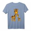Giraffe Mutter und Baby T-Shirt – Niedliches Tiermotiv für Kinder, klassisch geschnitten mit doppeltem Saum