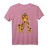 Giraffe Mutter und Baby T-Shirt – Niedliches Tiermotiv für Kinder, klassisch geschnitten mit doppeltem Saum