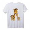 Giraffe Mutter und Baby T-Shirt – Niedliches Tiermotiv für Kinder, klassisch geschnitten mit doppeltem Saum