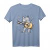Katze Gitarre T-Shirt – Perfektes Geburtstagsgeschenk für Gitarristen, Musiker & Musikliebhaber