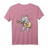 Katze Gitarre T-Shirt – Perfektes Geburtstagsgeschenk für Gitarristen, Musiker & Musikliebhaber