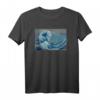 Hokusai trifft Fibonacci, Goldener Schnitt #2 T-Shirt – Kunstvolles Design mit Welle und Spirale für Kunst- & Wissenschaftsliebhaber
