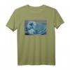 Hokusai trifft Fibonacci, Goldener Schnitt #2 T-Shirt – Kunstvolles Design mit Welle und Spirale für Kunst- & Wissenschaftsliebhaber