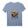 Damen Niedlicher Baby-Hund Golden Retriever Welpe T-Shirt mit V-Ausschnitt – Perfektes Geschenk für Golden Retriever Liebhaber und Hundebesitzer
