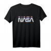 70er 80er Jahre Retro NASA Wurm Logo T-Shirt – Vintage Space Design, perfekt für Sci-Fi Fans, Astronauten & Weltraum-Enthusiasten