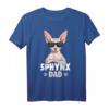Sphynx Dad Papa Sphinx Katze Nacktkatze T-Shirt - Perfektes Geschenk für Katzenliebhaber, Väter & Züchter zu Vatertag, Weihnachten & Geburtstag