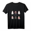 Süße Katzen Weihnachtsoutfit Damen - Lustiges T-Shirt mit Katzen und Weihnachtslichtern für Familie, Partnerlook & Geschenke zu Weihnachten