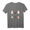 Süße Katzen Weihnachtsoutfit Damen - Lustiges T-Shirt mit Katzen und Weihnachtslichtern für Familie, Partnerlook & Geschenke zu Weihnachten