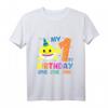 Kinder My 1st Birthday – Baby Party Hai Geschenk für Jungen – Niedliches T-Shirt für den ersten Geburtstag