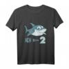 Kinder Ich bin 2 - Hai Geburtstagsshirt zum 2. Geburtstag, Süßes Kindergeburtstags T-Shirt für Jungen und Mädchen