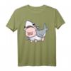 Süßes Schwein Shirt für Frauen, Kinder & Männer – Tiermotive mit Schwein & Hai, Perfektes Geschenk für Schweine Fans