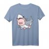 Süßes Schwein Shirt für Frauen, Kinder & Männer – Tiermotive mit Schwein & Hai, Perfektes Geschenk für Schweine Fans
