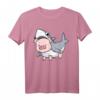Süßes Schwein Shirt für Frauen, Kinder & Männer – Tiermotive mit Schwein & Hai, Perfektes Geschenk für Schweine Fans