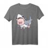 Süßes Schwein Shirt für Frauen, Kinder & Männer – Tiermotive mit Schwein & Hai, Perfektes Geschenk für Schweine Fans