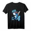 Kinder Pirat Shirt zum 4. Geburtstag für Jungen mit Hai und Piratenmotiven – Perfektes Geburtstagsoutfit und Geschenkidee