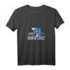 Damen Santa Cruz California Vintage Retro Hai mit Surfboard T-Shirt - Surfer-Design im 80er-Stil, Perfekt als Strand- und Geschenkartikel
