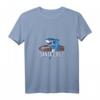 Damen Santa Cruz California Vintage Retro Hai mit Surfboard T-Shirt - Surfer-Design im 80er-Stil, Perfekt als Strand- und Geschenkartikel