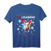 Hailigabend - Lustiges Weihnachtsmann Hai T-Shirt für Fischer und Meerliebhaber, ideales Weihnachtsgeschenk für Kinder und Erwachsene