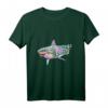 Weißer Hai Motiv Haie Raubfisch Rückenflosse Zähne Hai T-Shirt - Klassisch geschnitten mit doppeltem Saum