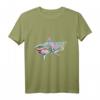 Weißer Hai Motiv Haie Raubfisch Rückenflosse Zähne Hai T-Shirt - Klassisch geschnitten mit doppeltem Saum