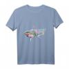 Weißer Hai Motiv Haie Raubfisch Rückenflosse Zähne Hai T-Shirt - Klassisch geschnitten mit doppeltem Saum