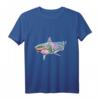 Weißer Hai Motiv Haie Raubfisch Rückenflosse Zähne Hai T-Shirt - Klassisch geschnitten mit doppeltem Saum