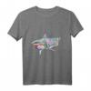 Weißer Hai Motiv Haie Raubfisch Rückenflosse Zähne Hai T-Shirt - Klassisch geschnitten mit doppeltem Saum