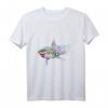 Weißer Hai Motiv Haie Raubfisch Rückenflosse Zähne Hai T-Shirt - Klassisch geschnitten mit doppeltem Saum