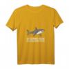 Damen Cartoon Megalodon T-Shirt mit V-Ausschnitt - Cooles Geschenk für Hai-Liebhaber und Megalodon-Fans