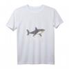 Damen Cartoon Megalodon T-Shirt mit V-Ausschnitt - Cooles Geschenk für Hai-Liebhaber und Megalodon-Fans
