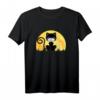 Lustige Halloween-Schwarze Katze mit Maske | Mondkatze T-Shirt – Perfekt für Katzenliebhaber, Katzenmütter & -väter zu Halloween, Geburtstag & Weihnachten