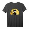 Lustige Halloween-Schwarze Katze mit Maske | Mondkatze T-Shirt – Perfekt für Katzenliebhaber, Katzenmütter & -väter zu Halloween, Geburtstag & Weihnachten
