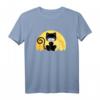 Lustige Halloween-Schwarze Katze mit Maske | Mondkatze T-Shirt – Perfekt für Katzenliebhaber, Katzenmütter & -väter zu Halloween, Geburtstag & Weihnachten