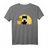 Lustige Halloween-Schwarze Katze mit Maske | Mondkatze T-Shirt – Perfekt für Katzenliebhaber, Katzenmütter & -väter zu Halloween, Geburtstag & Weihnachten