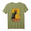Vintage schwarze Katze Tour du Chat Noir T-Shirt für Halloween, Paris-Liebhaber, Tier- und Katzenfans, Damen, Herren & Kinder