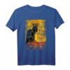 Vintage schwarze Katze Tour du Chat Noir T-Shirt für Halloween, Paris-Liebhaber, Tier- und Katzenfans, Damen, Herren & Kinder