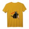 Lustiges schwarzes Katzen T-Shirt mit Messer – Perfekt für Halloween, Kostümpartys & Katzenliebhaber
