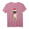 Weihnachtspyjama mit Weihnachtsmann-Motiv und Mops – Lustiges Familienoutfit für Weihnachten, Neujahr, Halloween und Geburtstag