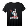 Böses Hasi Horror Hase T-Shirt – Ironisches Gruselkostüm für Fasching, Halloween & Themenpartys mit Blut, Kettensäge & schwarzem Humor