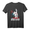 Böses Hasi Horror Hase T-Shirt – Ironisches Gruselkostüm für Fasching, Halloween & Themenpartys mit Blut, Kettensäge & schwarzem Humor