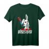 Böses Hasi Horror Hase T-Shirt – Ironisches Gruselkostüm für Fasching, Halloween & Themenpartys mit Blut, Kettensäge & schwarzem Humor