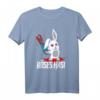 Böses Hasi Horror Hase T-Shirt – Ironisches Gruselkostüm für Fasching, Halloween & Themenpartys mit Blut, Kettensäge & schwarzem Humor