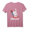 Böses Hasi Horror Hase T-Shirt – Ironisches Gruselkostüm für Fasching, Halloween & Themenpartys mit Blut, Kettensäge & schwarzem Humor
